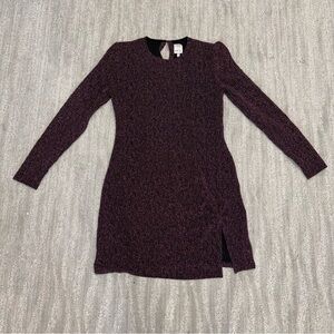 Revolve MPC Women’s Black & Pink Sparkle Long Sleeve Knit Mini Dress Size M